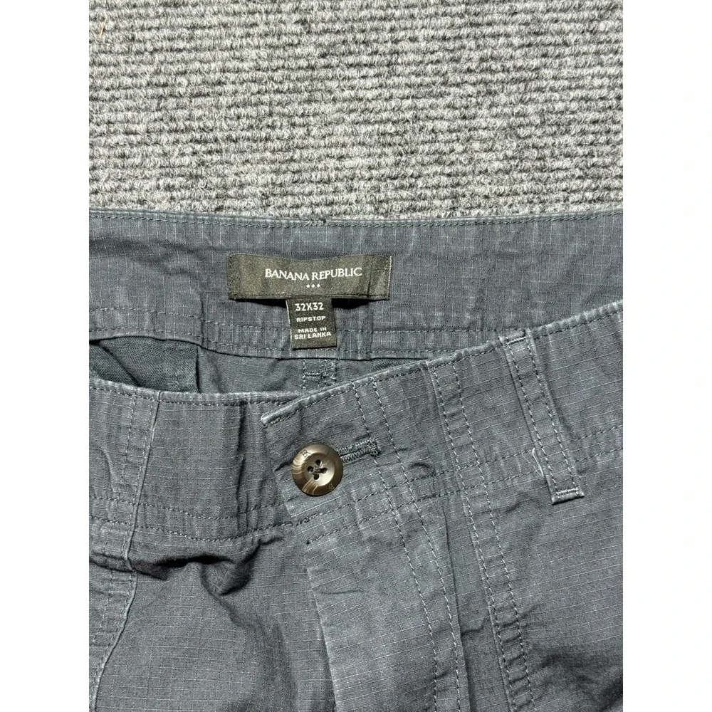 Banana Republic Cargo Pants‎ Mens 32x32 Blue Excellent Ripstop Cotton